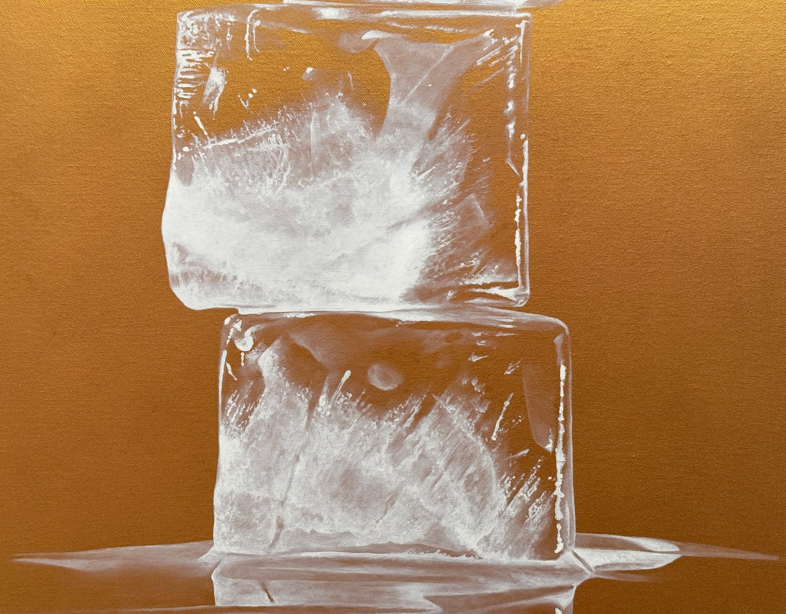 Painting of a golden ice tower