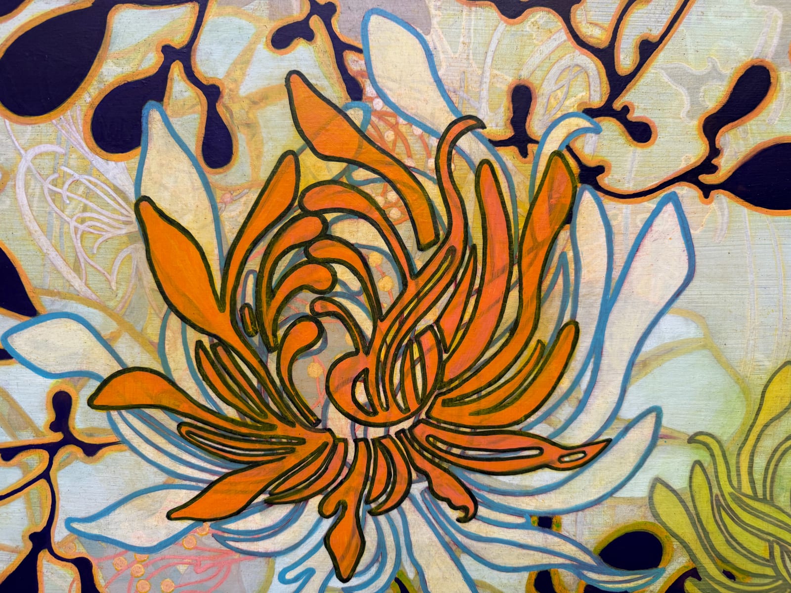 Abstracted floral painting