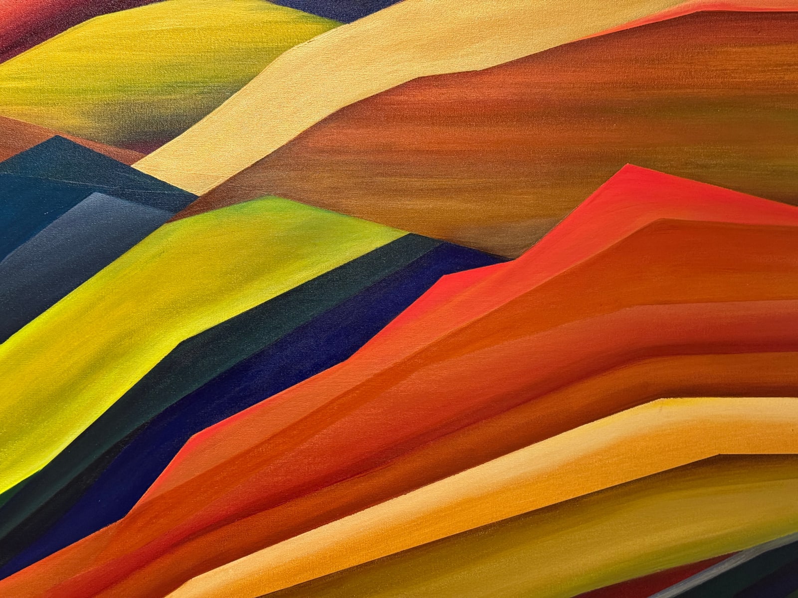 Abstracted landscape painting