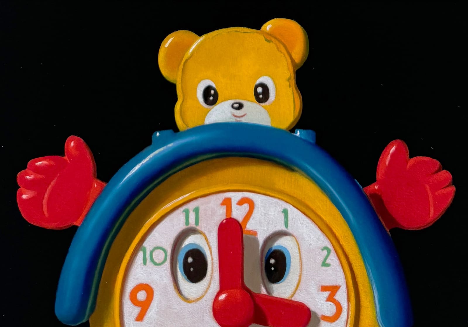 Painting of a toy clock