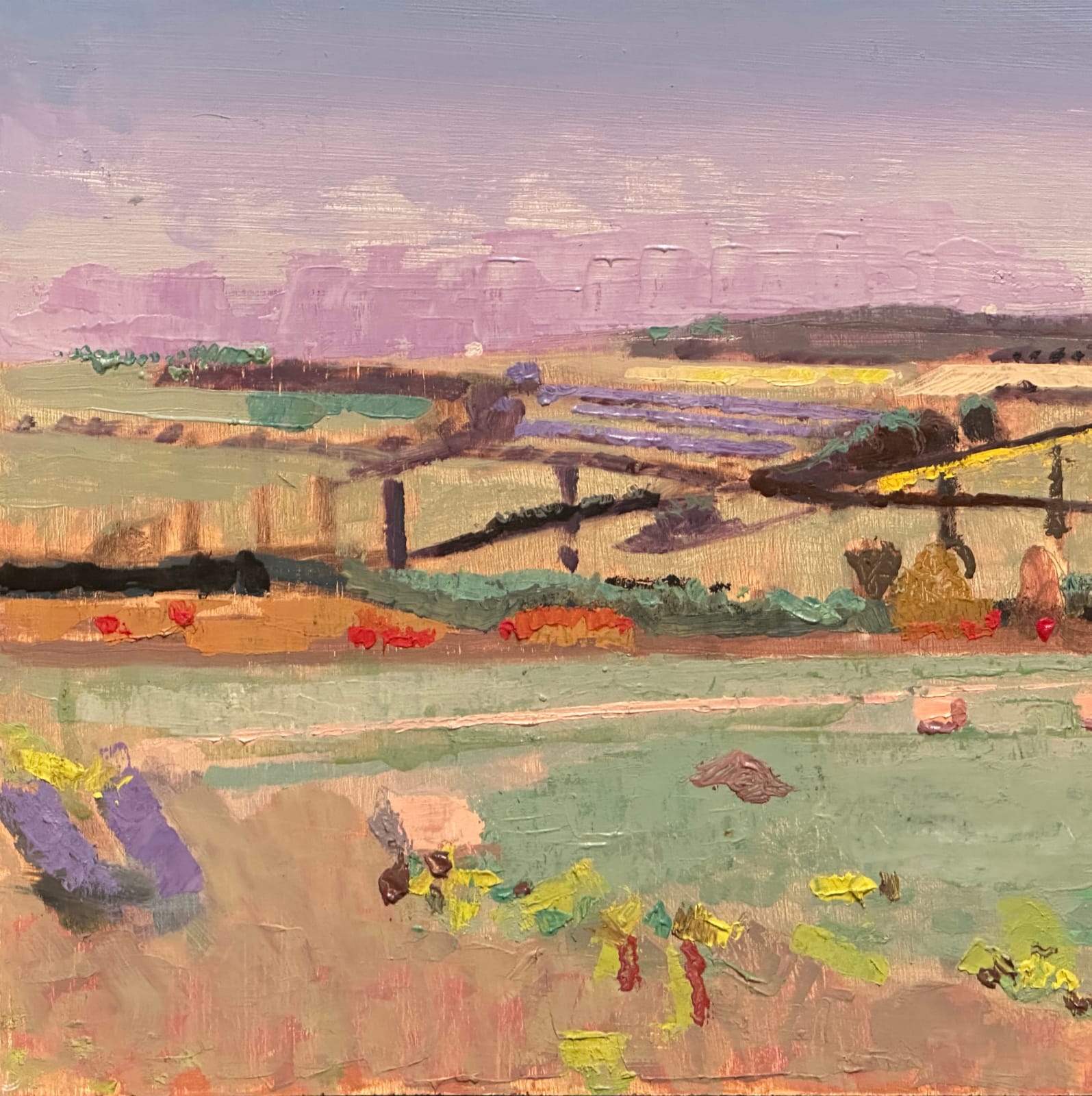 Landscape of french field in Burgundy