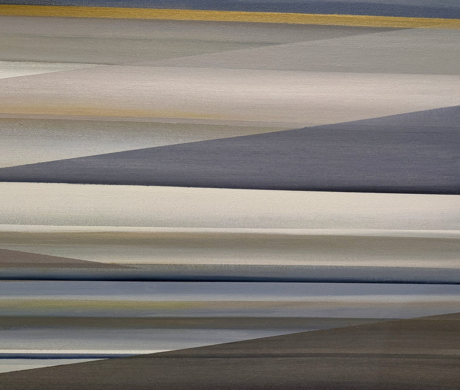 Geometric landscape painting