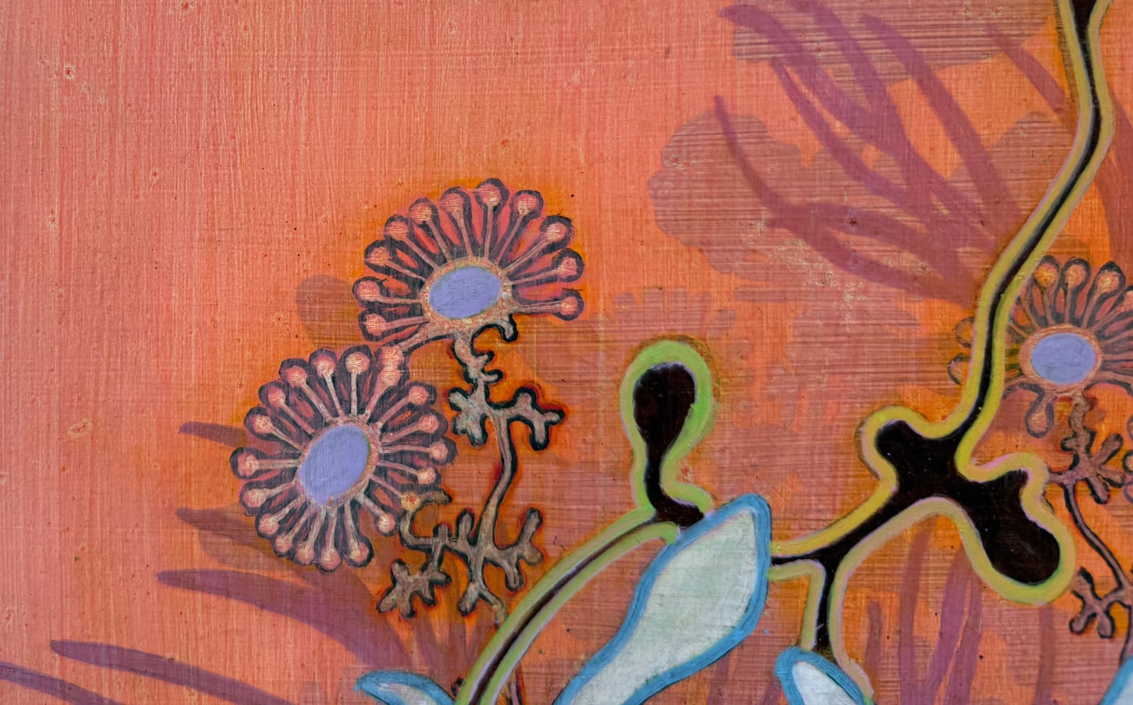 Abstracted floral painting