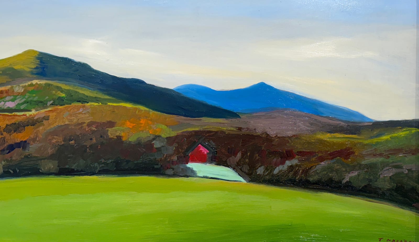 Painting of a Vermont field