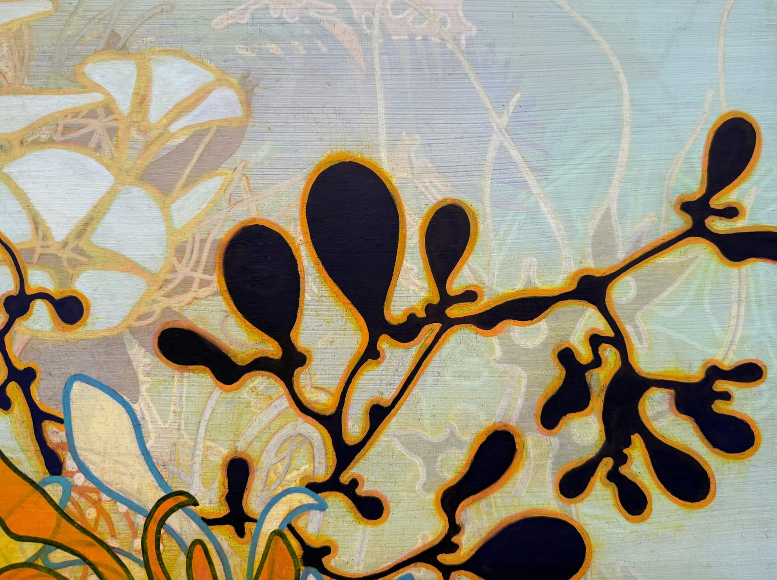 Abstracted floral painting