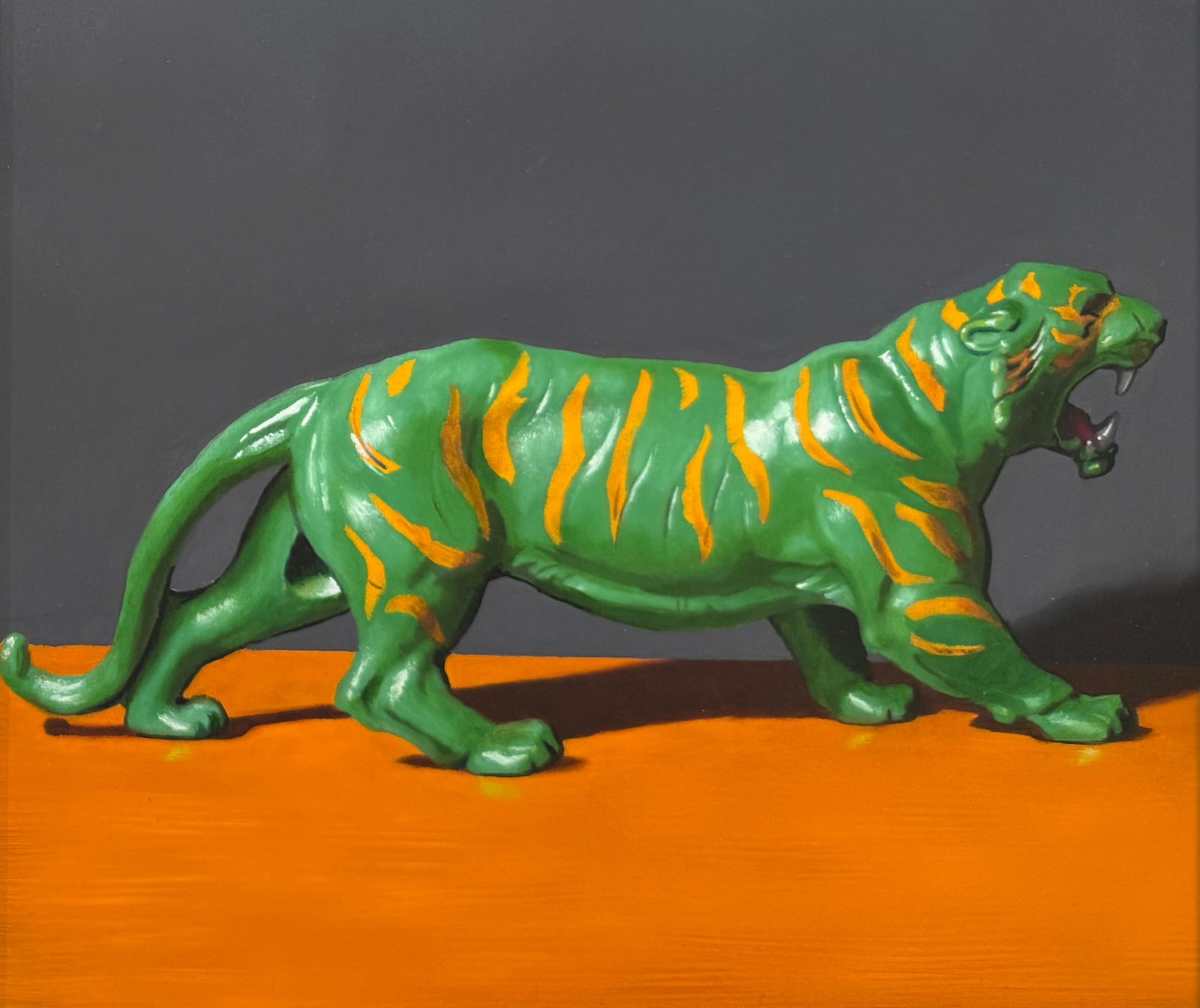 Still life painting with toy figurines