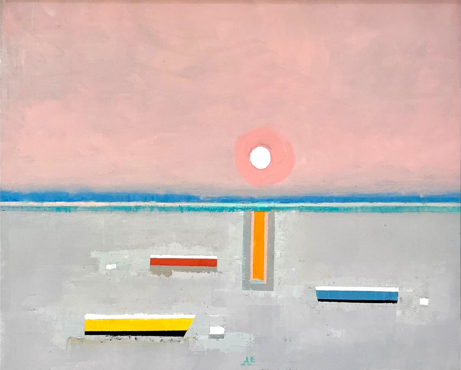 Painting of a seascape sunset