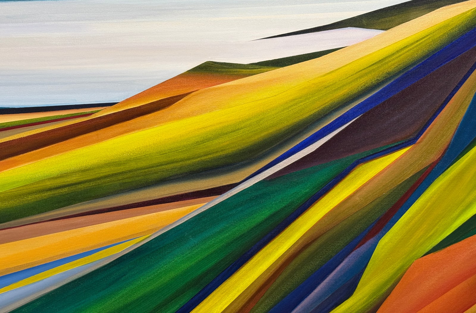 Abstracted landscape painting