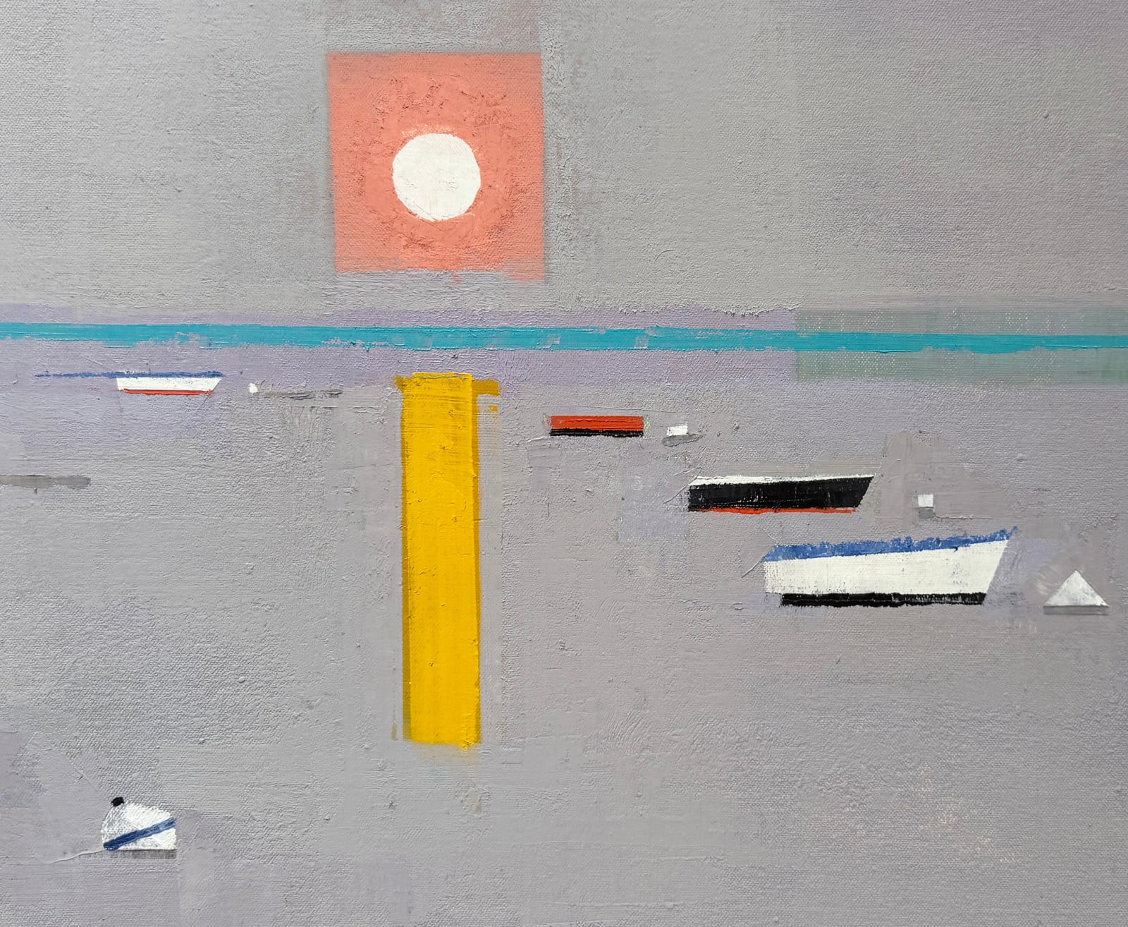 Painting of a seascape with boats