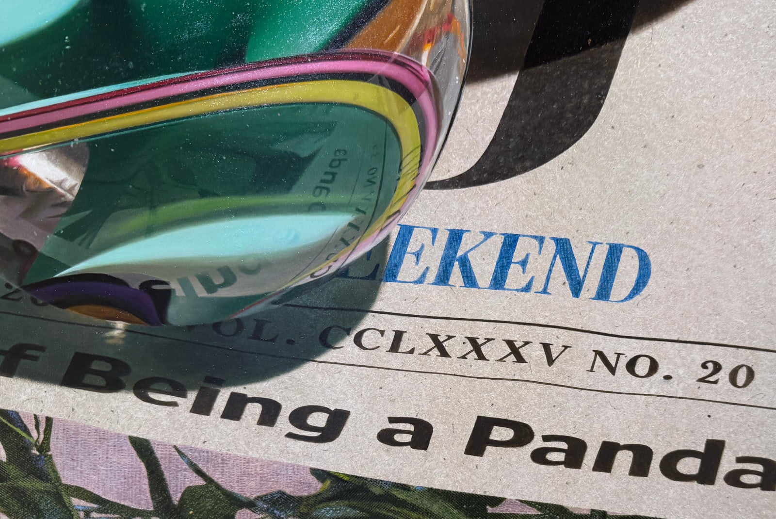 Painting of colorful marbles