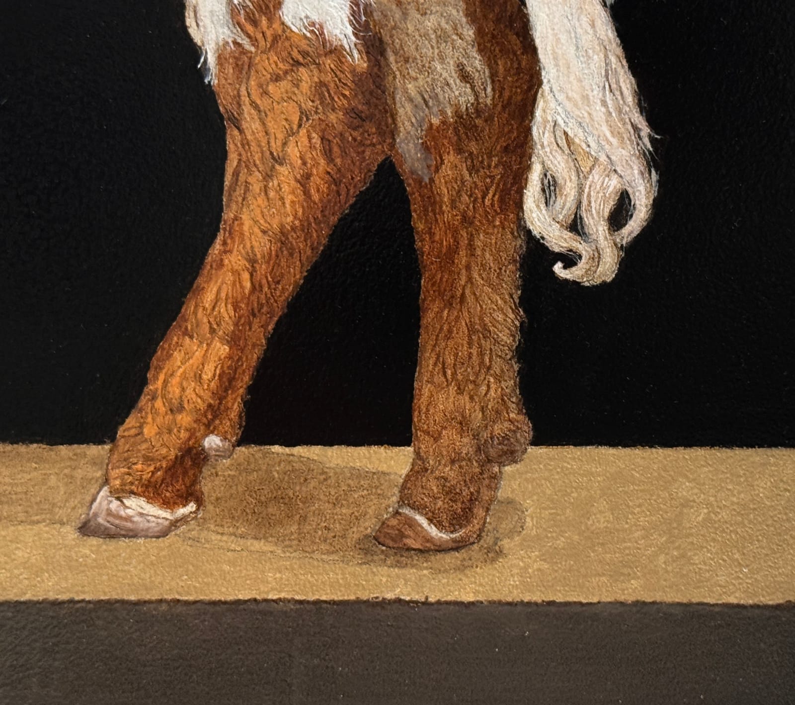 Painting of a Texas longhorn