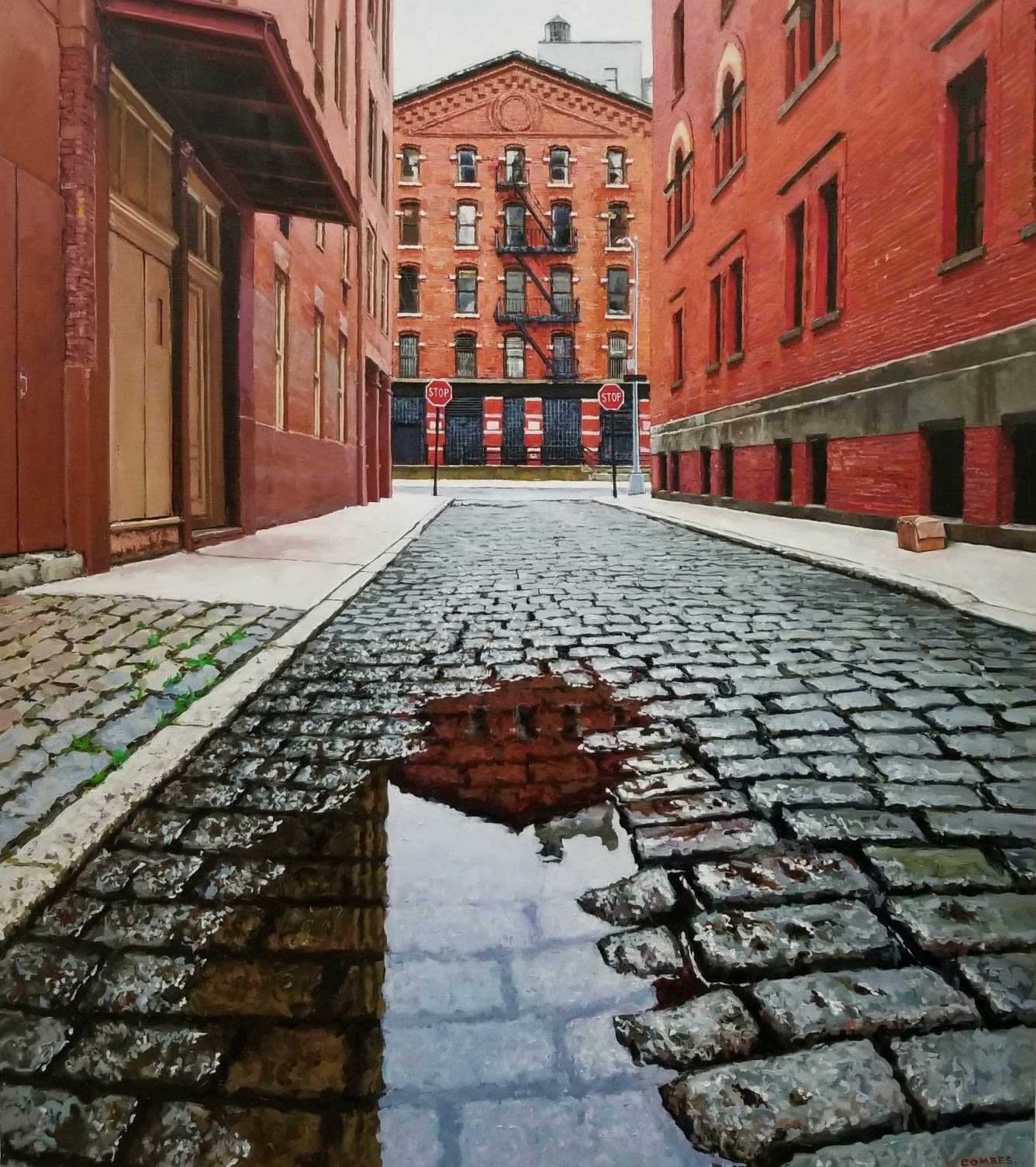 Painting of a New York City street