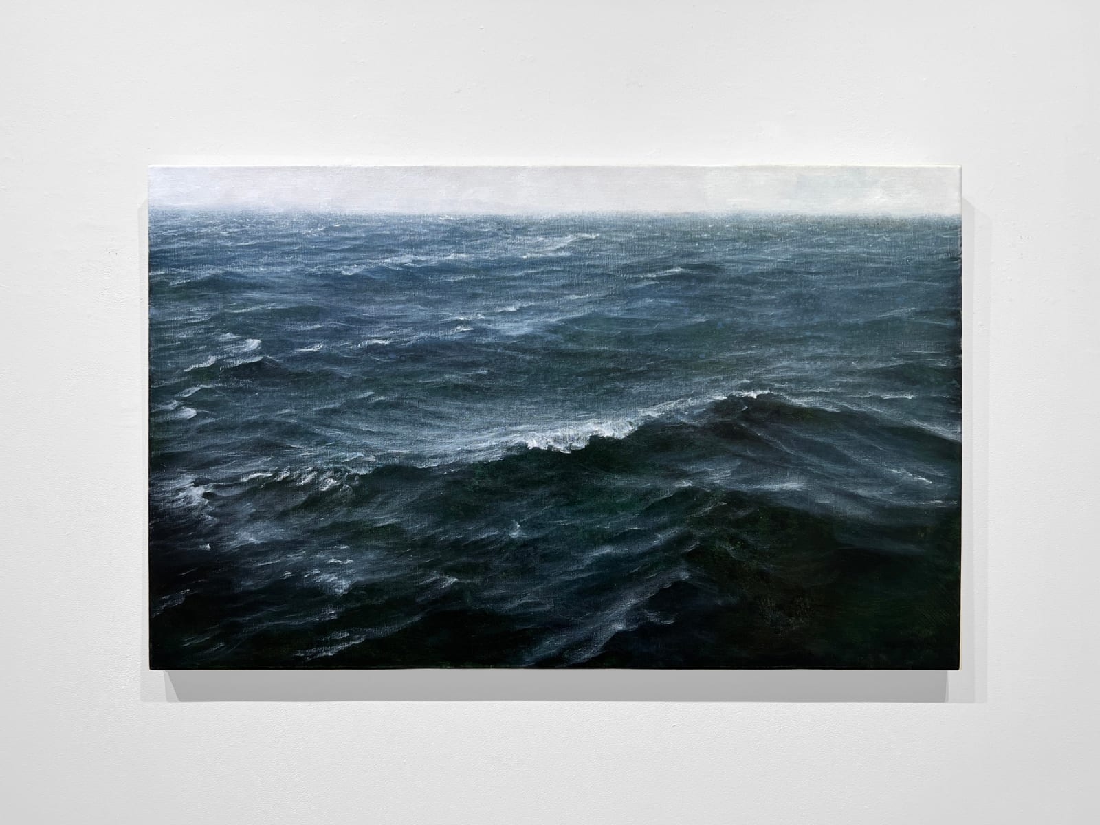 Oil painting of Atlantic ocean on linen