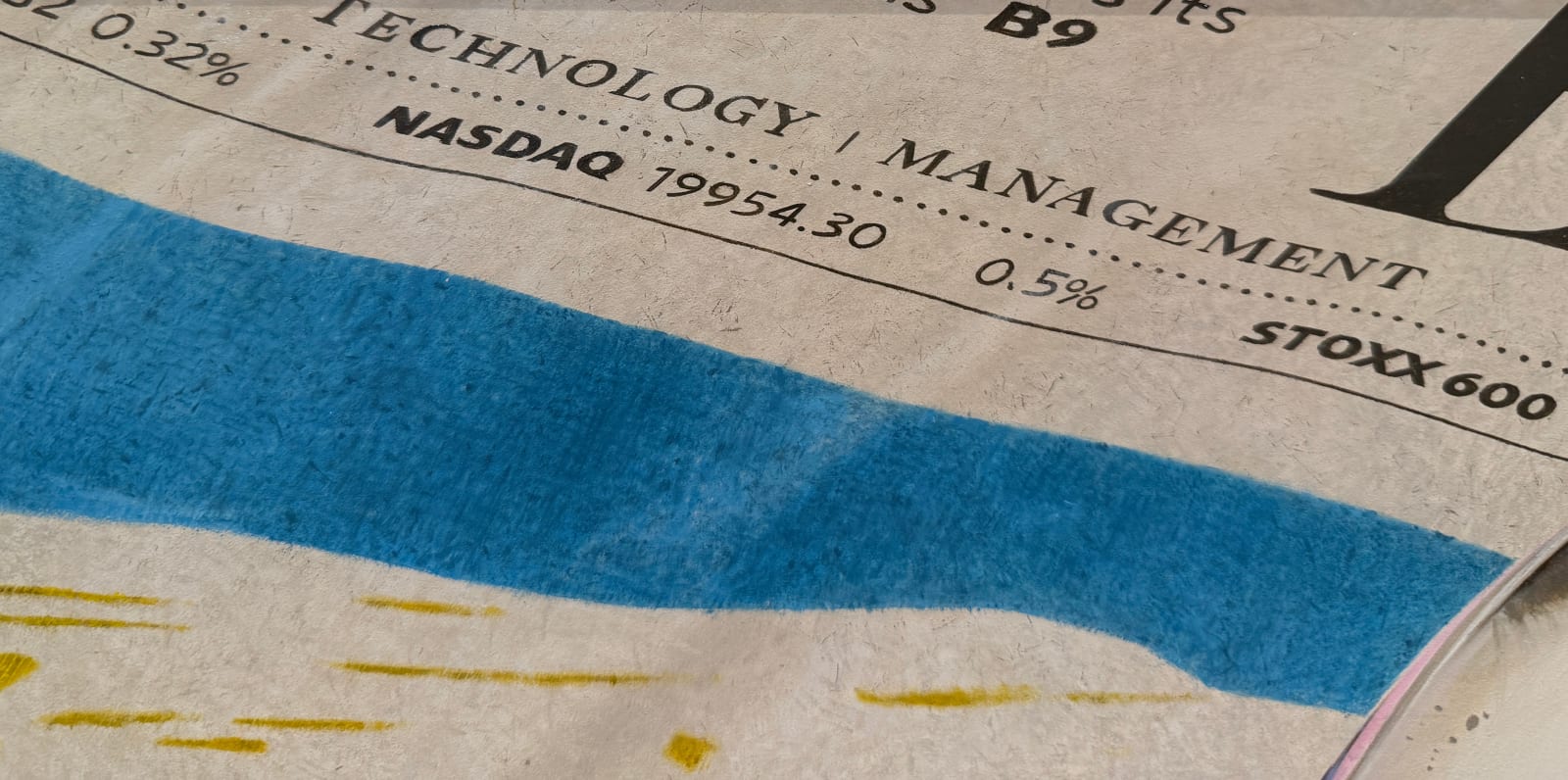 Painting of colorful marbles