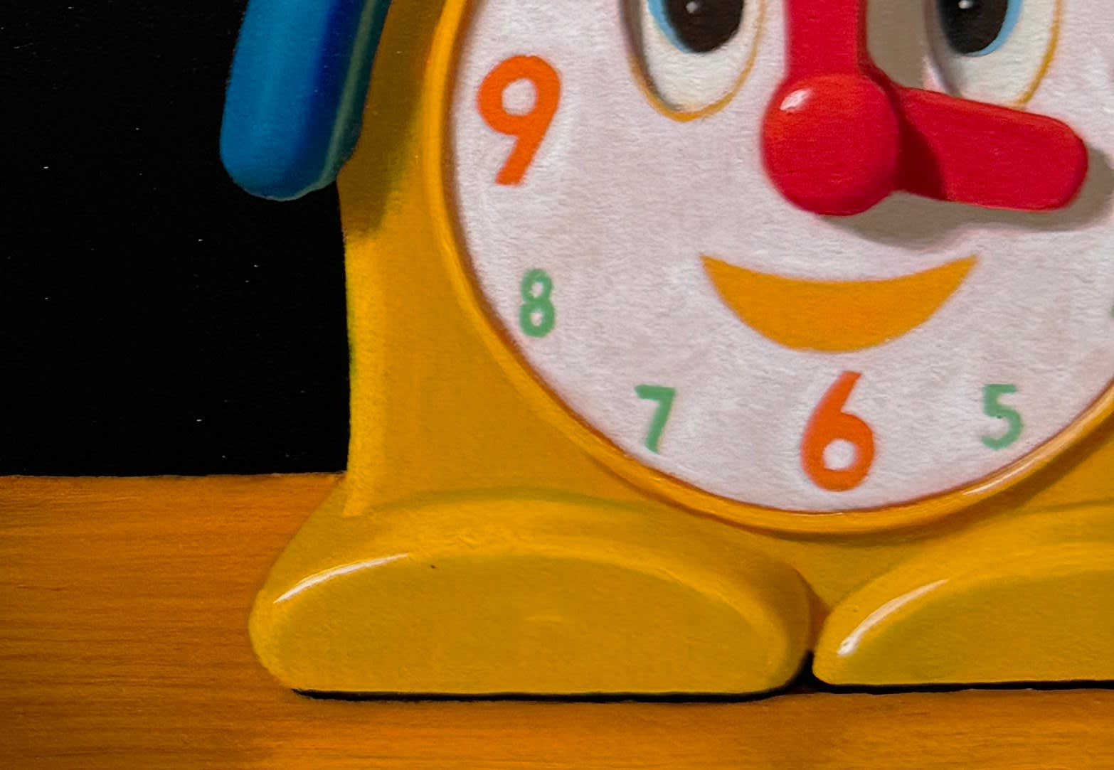 Painting of a toy clock