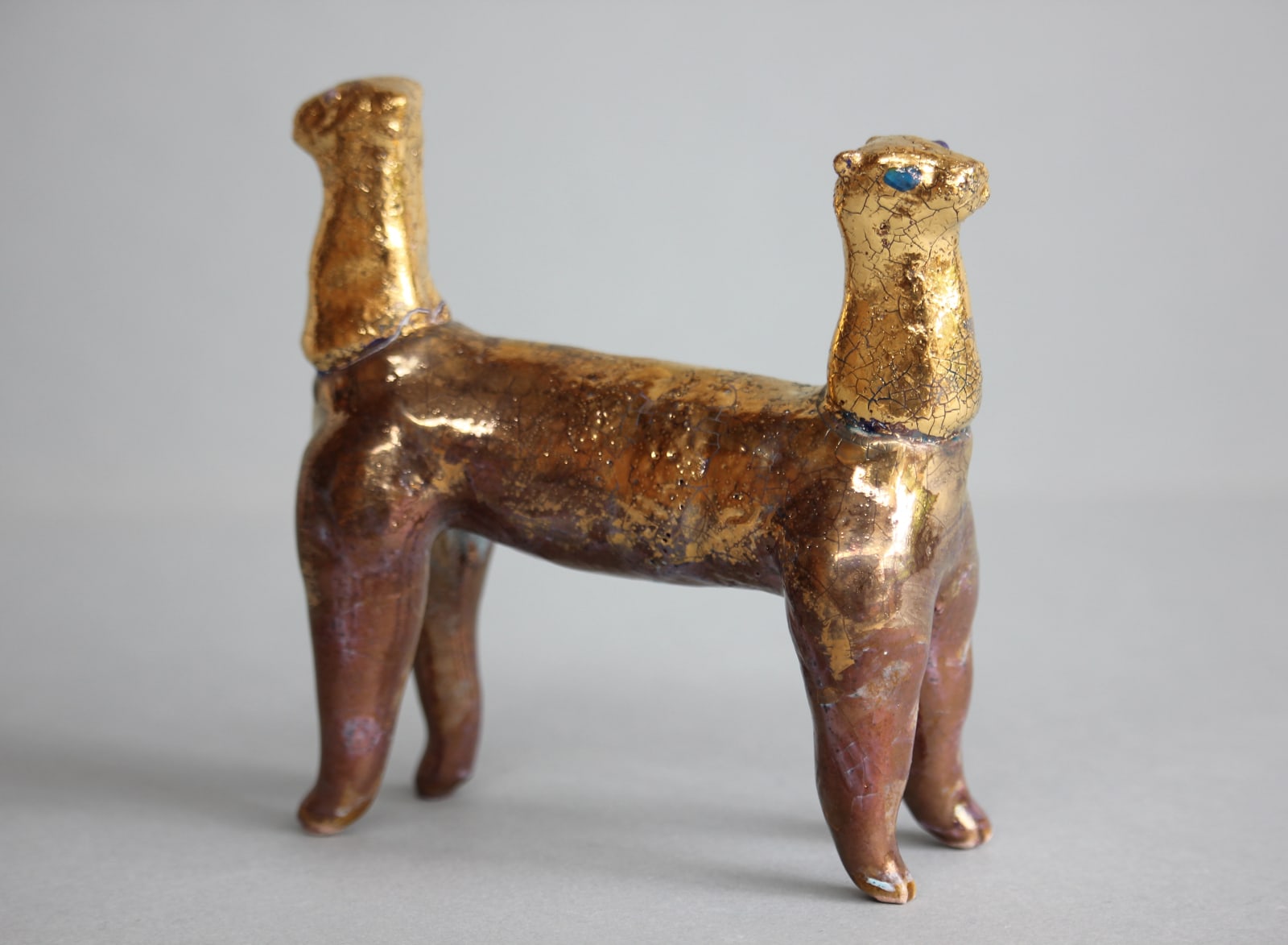 Georgia Harvey, Amulet in the form of a two headed cat, 2024