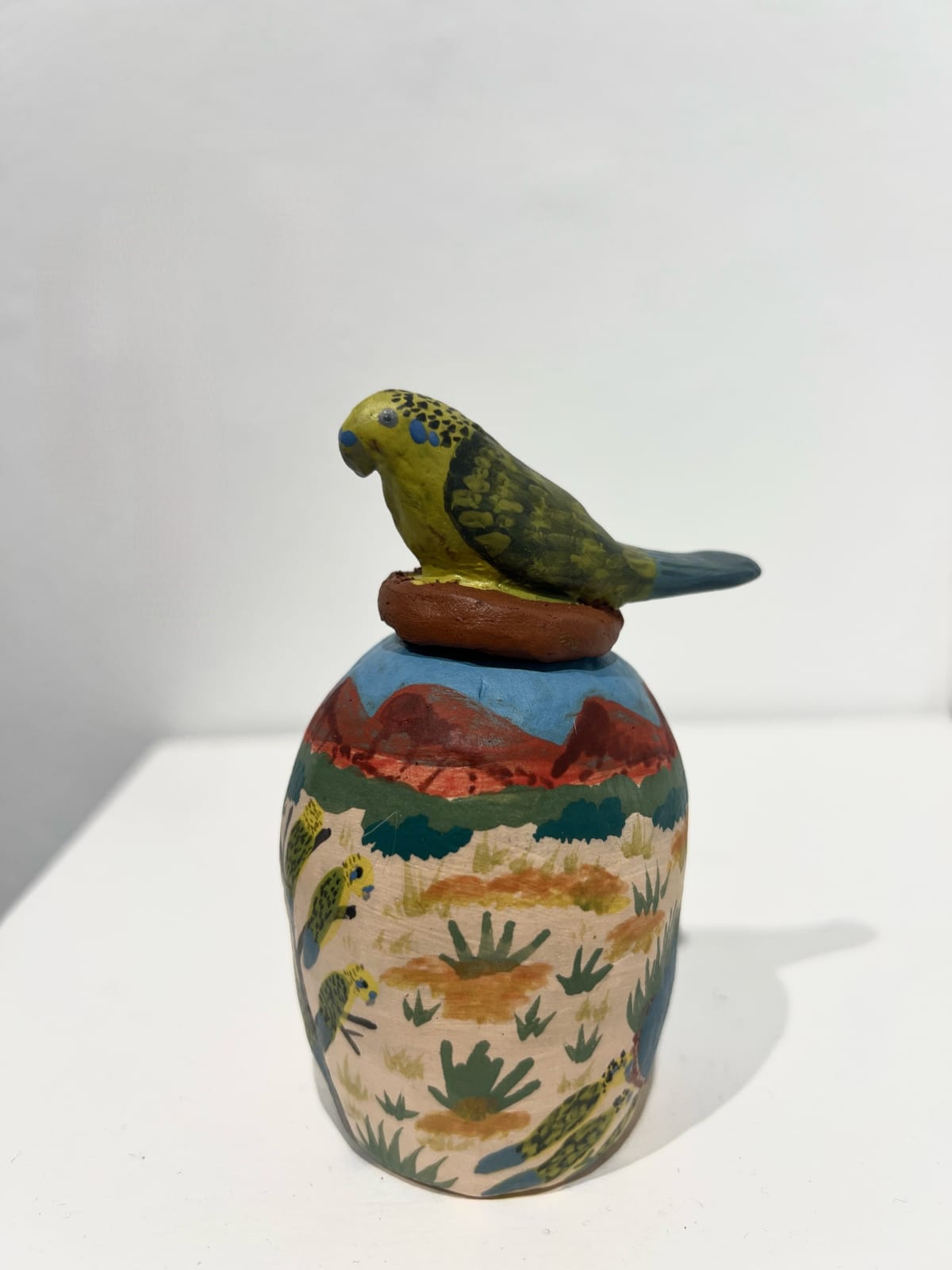 Hermannsburg Potters, Lyerrtjina (budgerigar), 2024