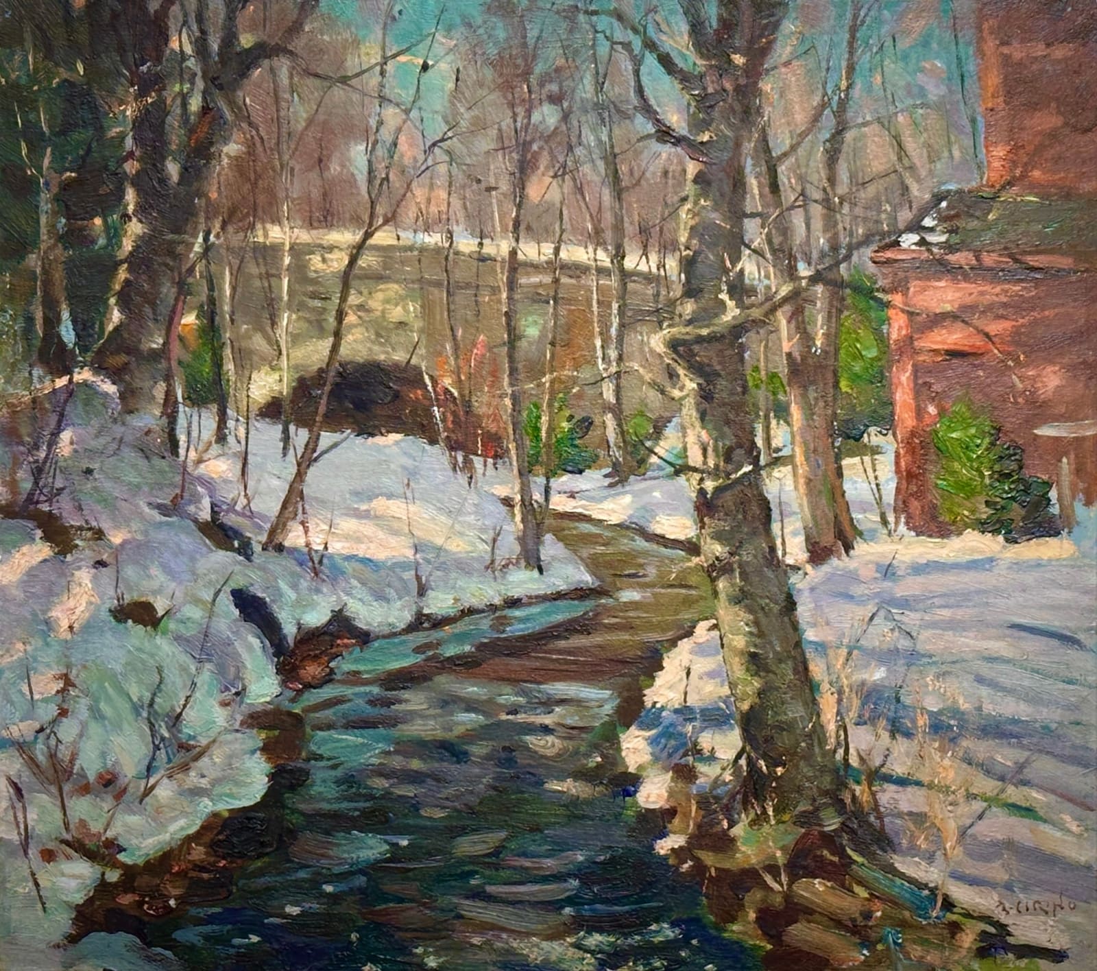 Antonio Cirino (1888 -1983), Old Stone Bridge