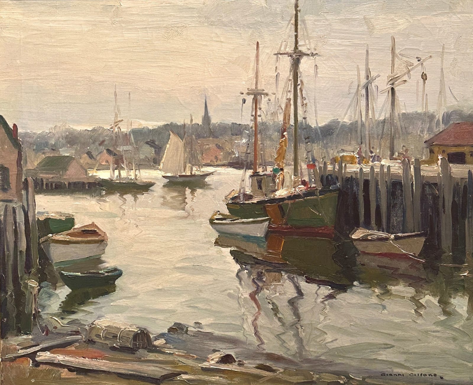 Gianni Cilfone (1908-1990), "Gloucester Harbor"