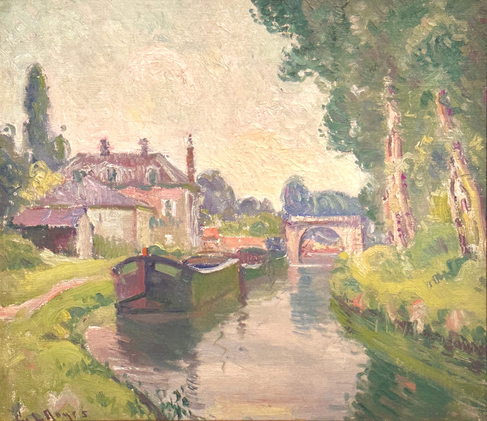 George Loftus Noyes (1864-1954), Canal Near Paris