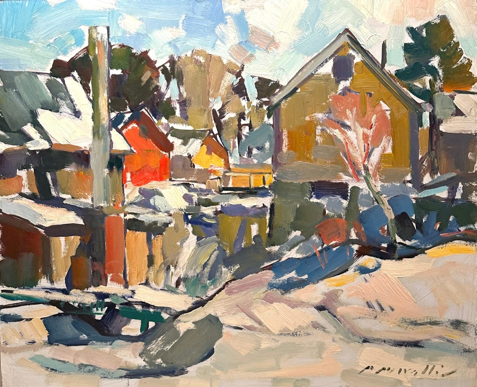 Charles Movalli (1945-2016), Farm Buildings