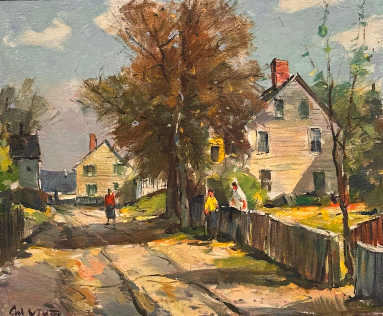 Carl W. Peters (1897-1980), Rockport, St. Neighbors Chatting