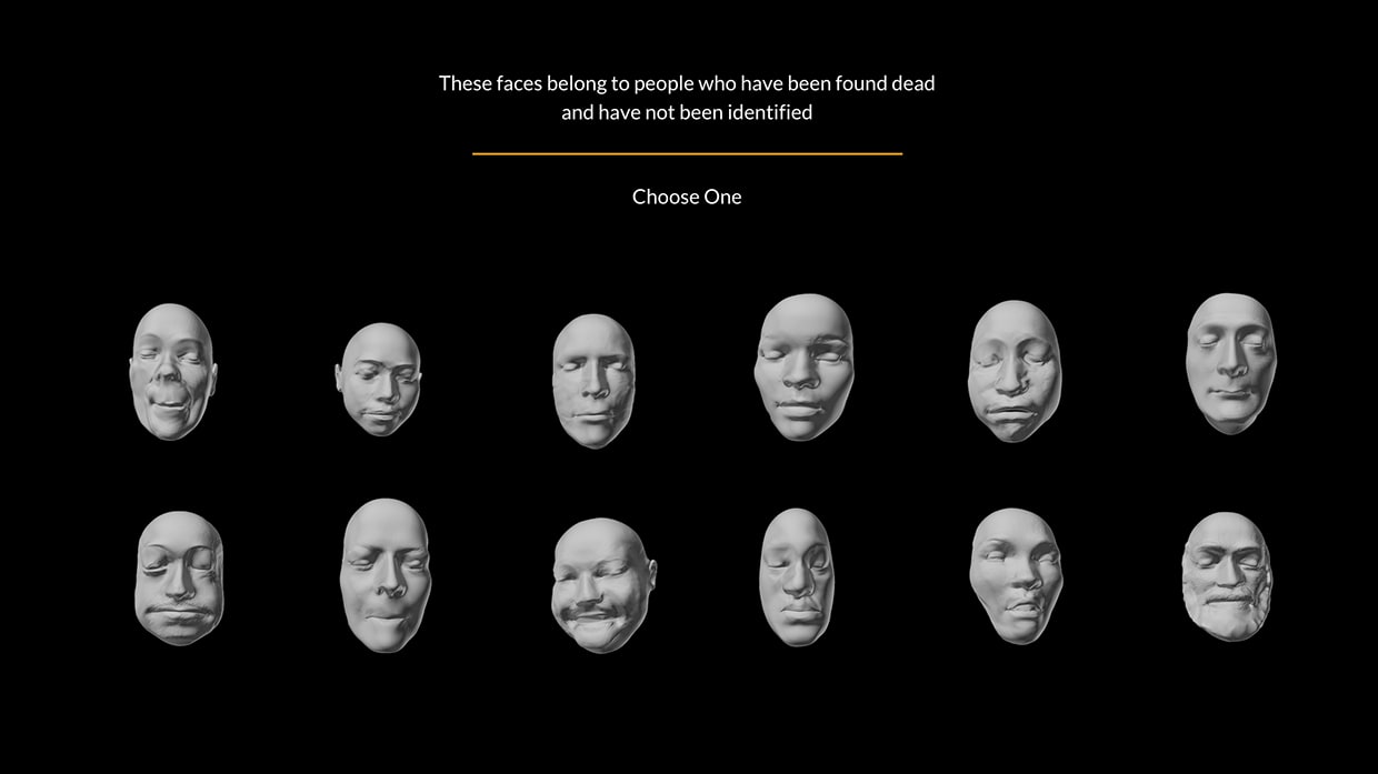 Ziv Schneider, Digital Death Masks For Unidentified Dead