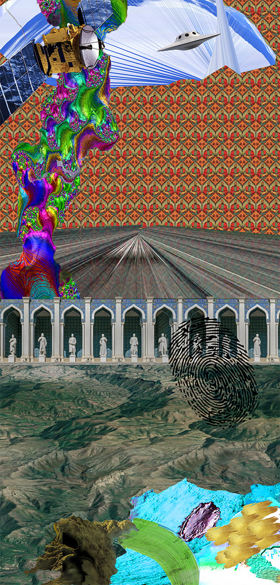 Agil Abdullayev, Rebuilding tourism through Rashida’s planet and beyond #1 (from “Loud sirens of the Caspian bodies 3” series), 2021