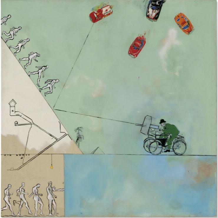 Derek Boshier, Man Versus Look, Versus Life, Versus Time, Versus Man, 1962