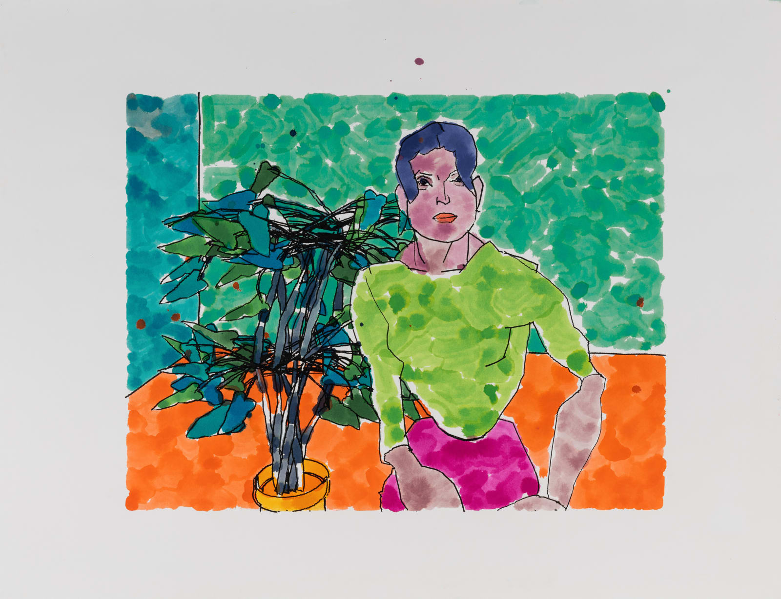 Harold Cohen, Machine Painting Series TCM #21, 1995