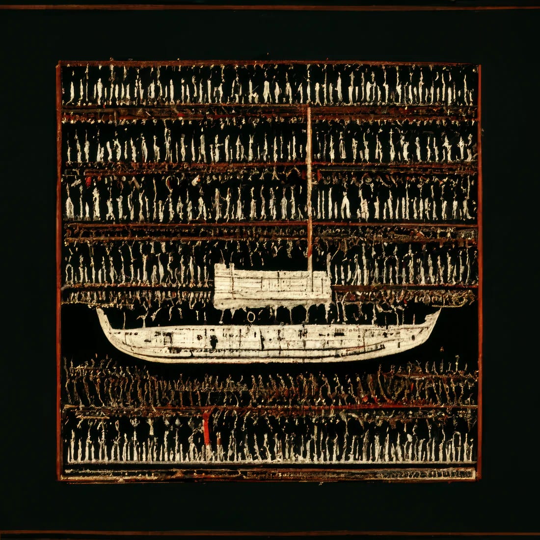 Auriea Harvey, Slave Ship Diagram #3, 2022