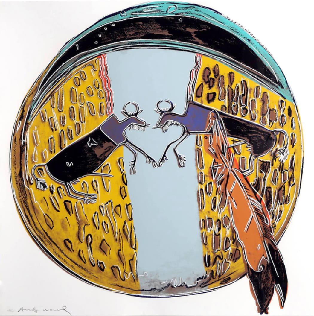 Andy Warhol, Cowboys and Indians 11.382 Plains Indian Shield , 1986