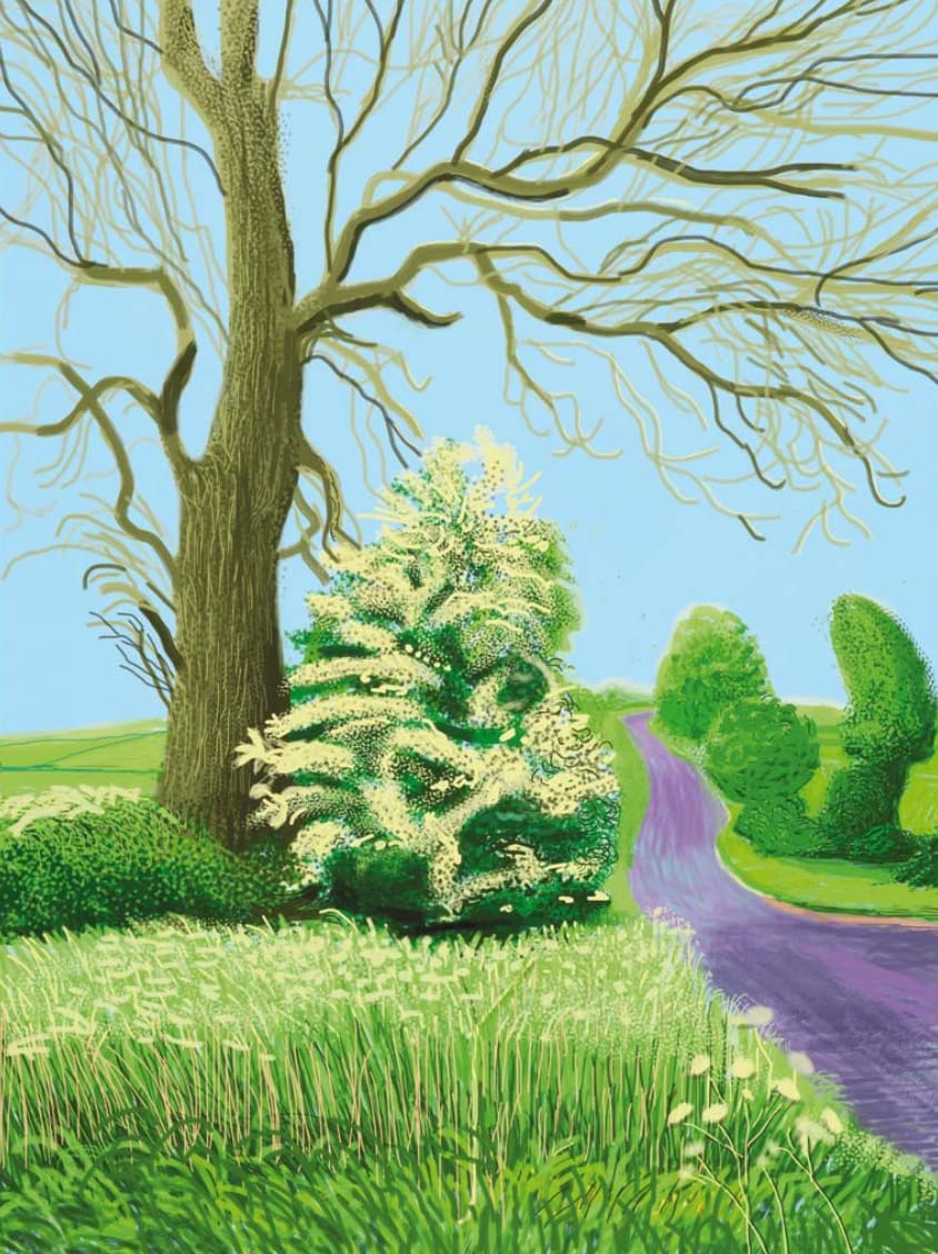 David Hockney, The Arrival of Spring in Woldgate, East Yorkshire, 12 May 2011, 2011