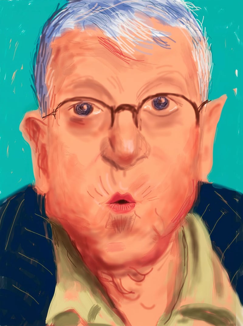 David Hockney, Self Portrait IV, 25 March 2012, 2012