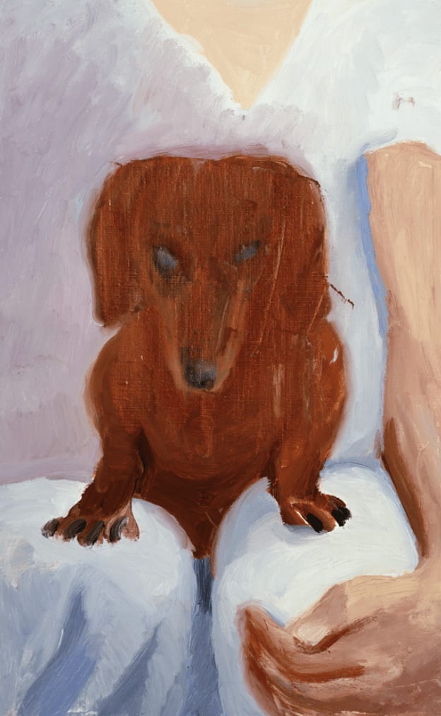 David Hockney, Dog Painting 15, 1995