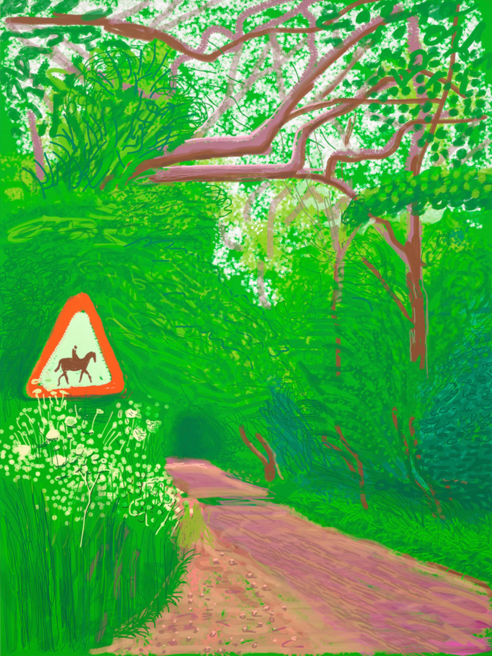 David Hockney, The Arrival of Spring in Woldgate, East Yorkshire, 30 May 2011, 2011