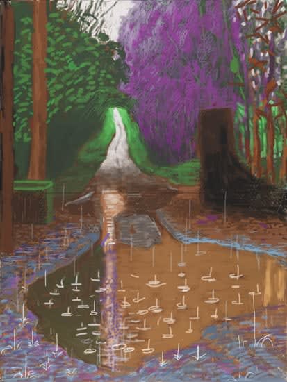 David Hockney, The Arrival of Spring in Woldgate, East Yorkshire, 18 December 2011, 2011