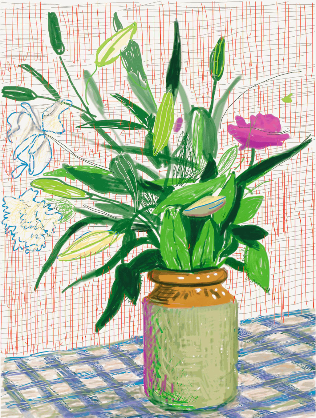 David Hockney, A Bigger Book. Art Edition D, iPad 516, 2016