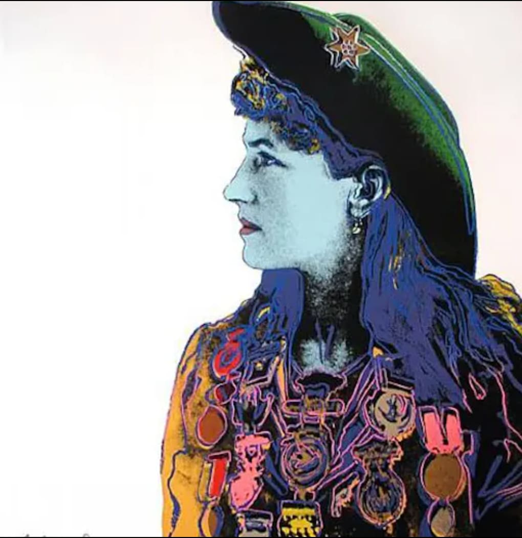 Andy Warhol, Cowboys and Indians 11.378 Annie Oakley , 1986