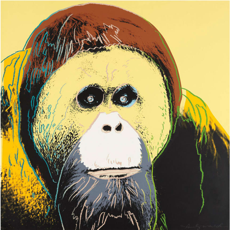 Andy Warhol, Endangered Species 11.299 Orangutan , 1983