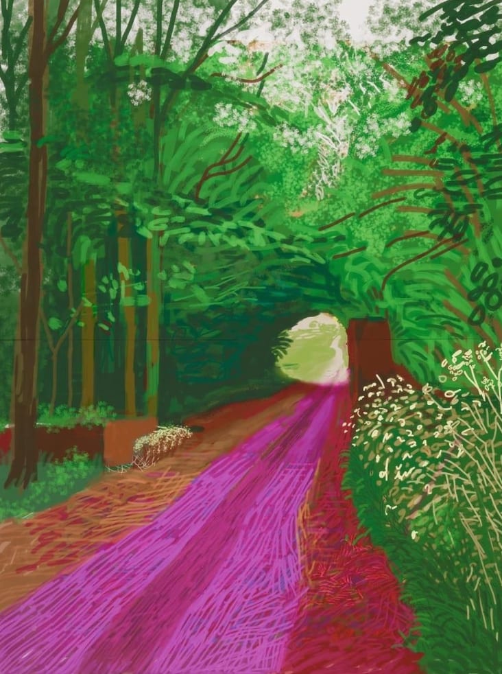 David Hockney, The Arrival of Spring in Woldgate, East Yorkshire, 31 May, No 1 2011, 2011