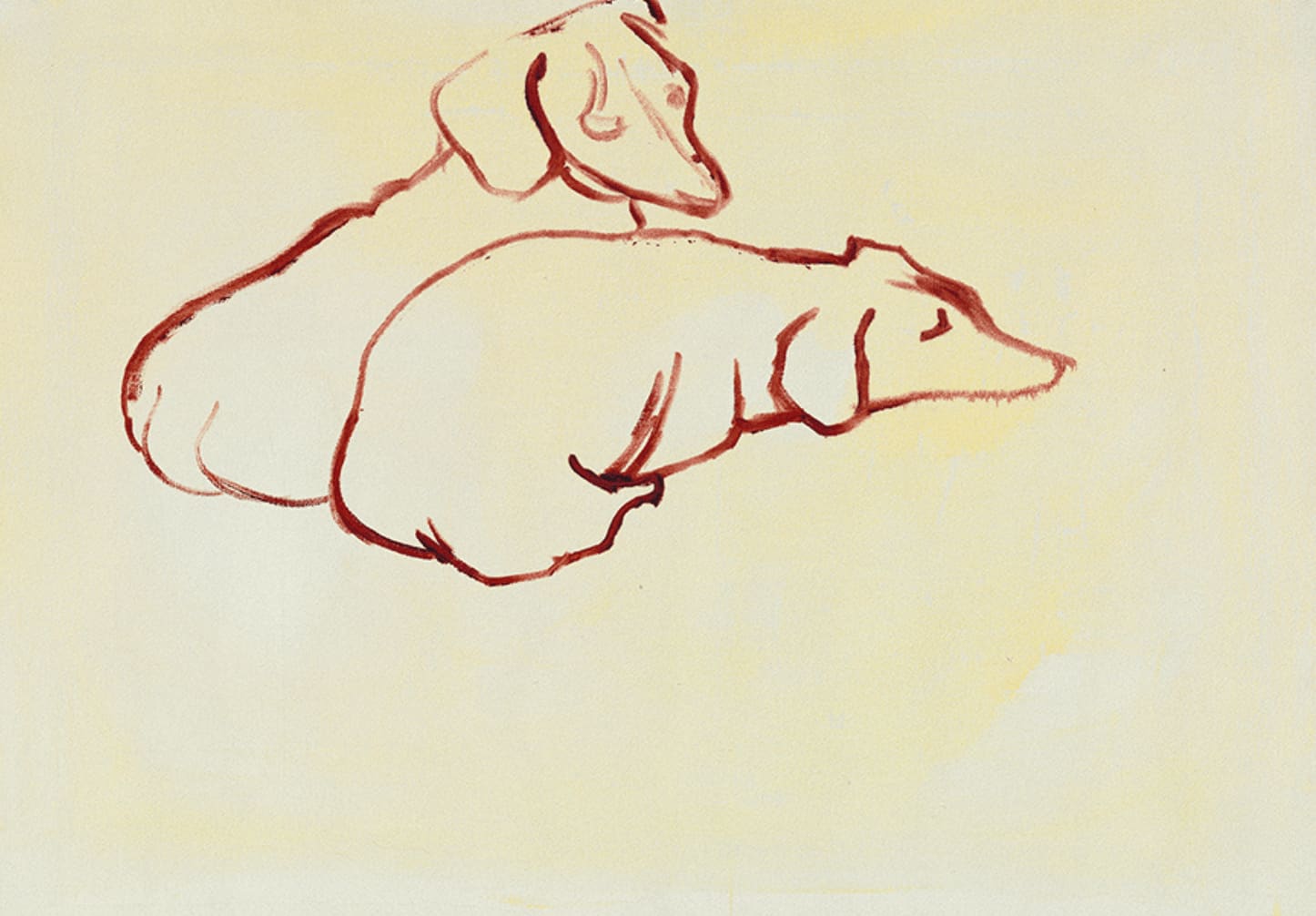 David Hockney, Dog Painting 18, 1995