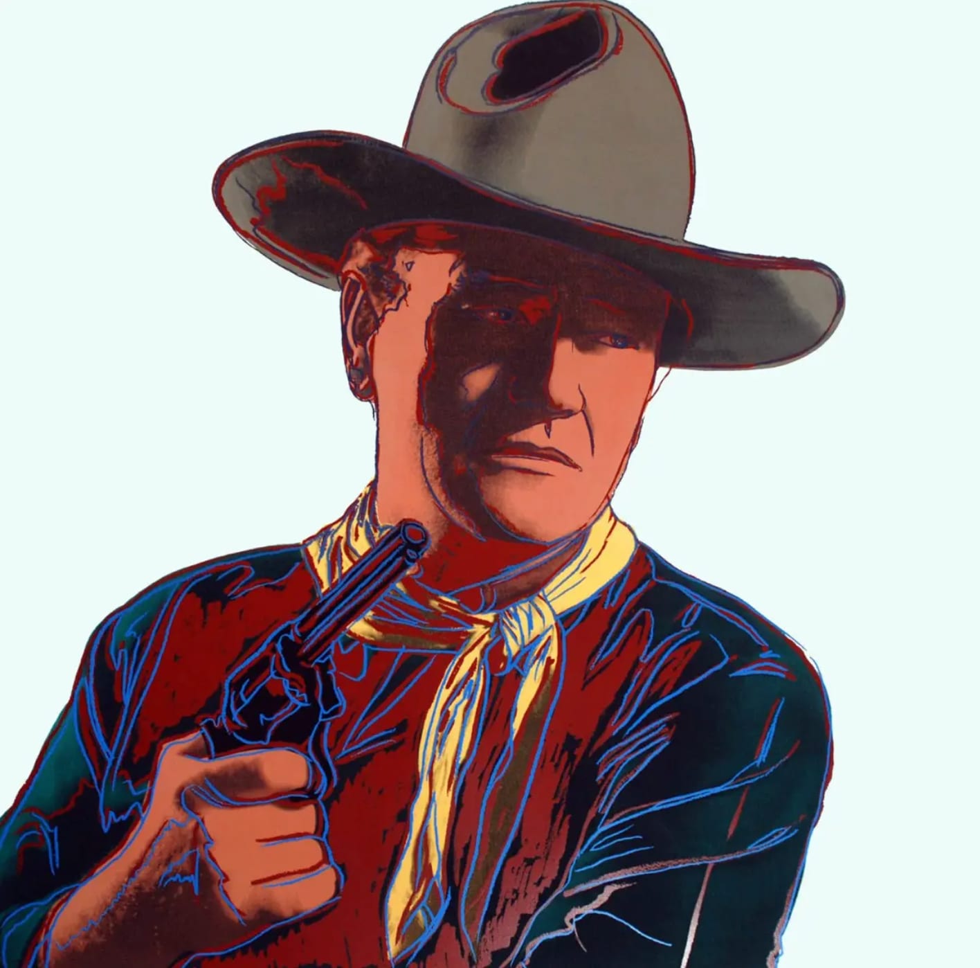 Andy Warhol, Cowboys and Indians 11.377 John Wayne , 1986