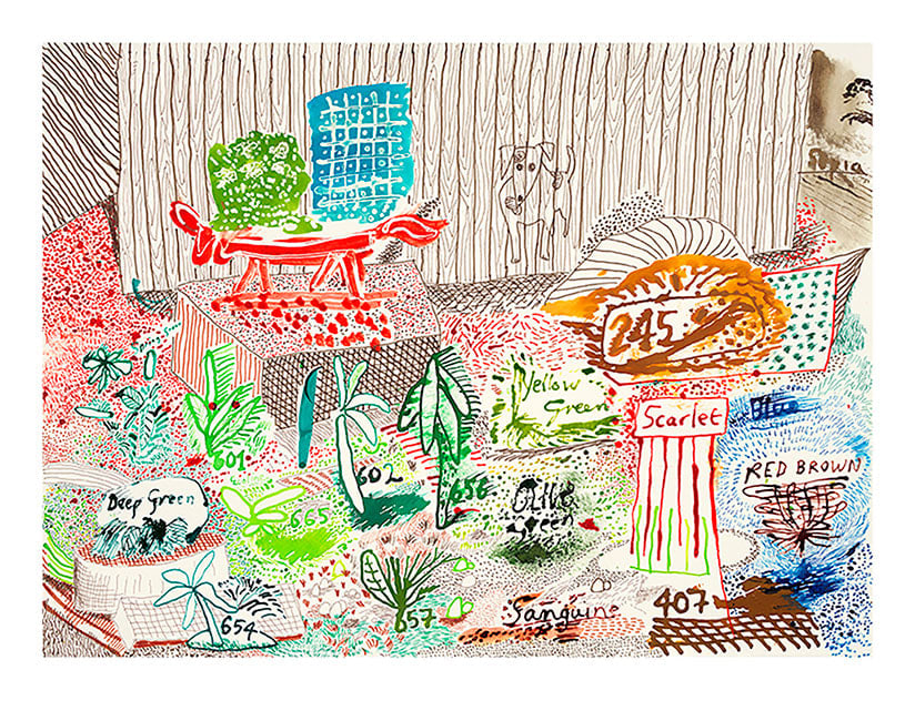 David Hockney, Ink Test , 2019