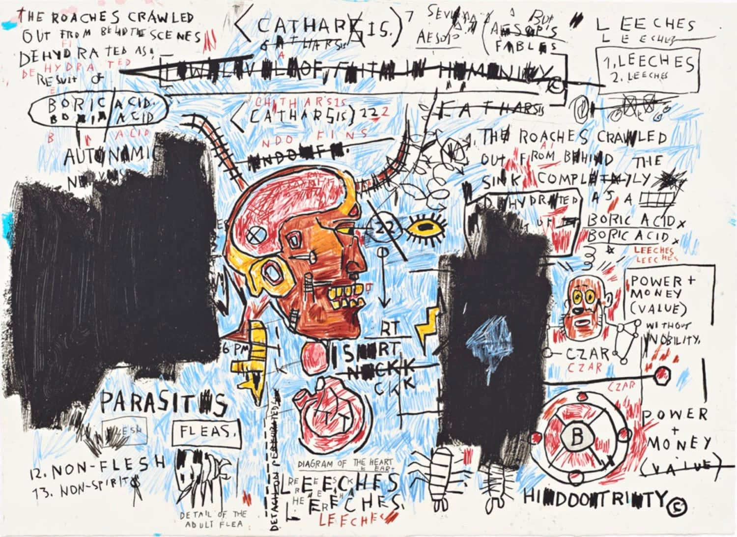 Jean Michel Basquiat, Leeches , 1982-1983/2017