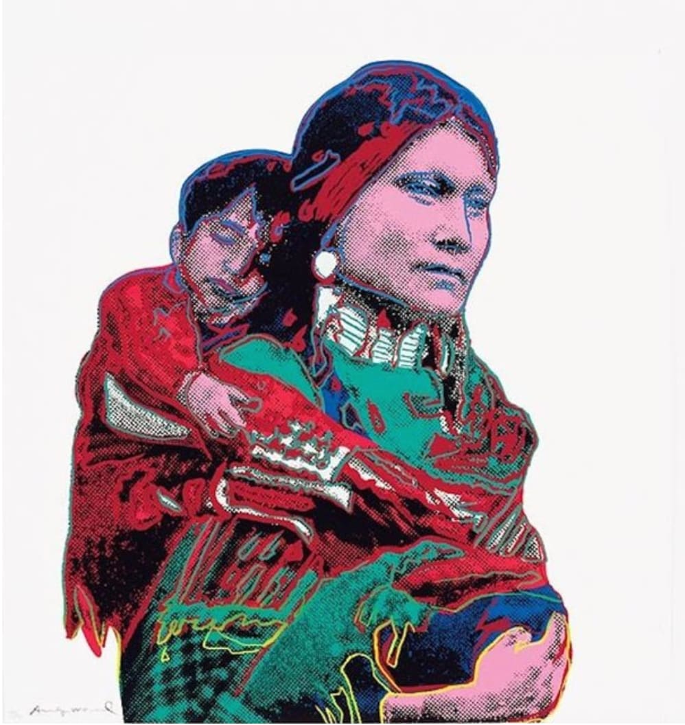 Andy Warhol, Cowboys and Indians 11.383 Mother and Child , 1986