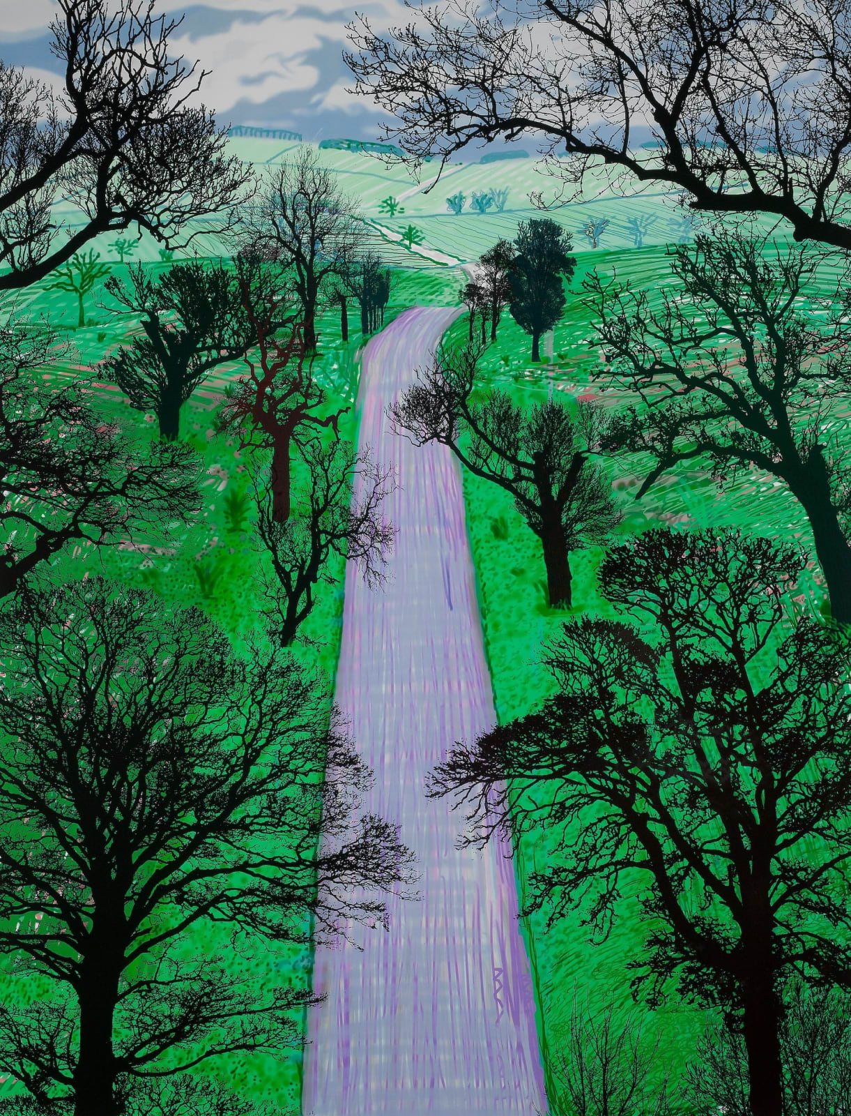 David Hockney, Winter Near Kilham, 2008