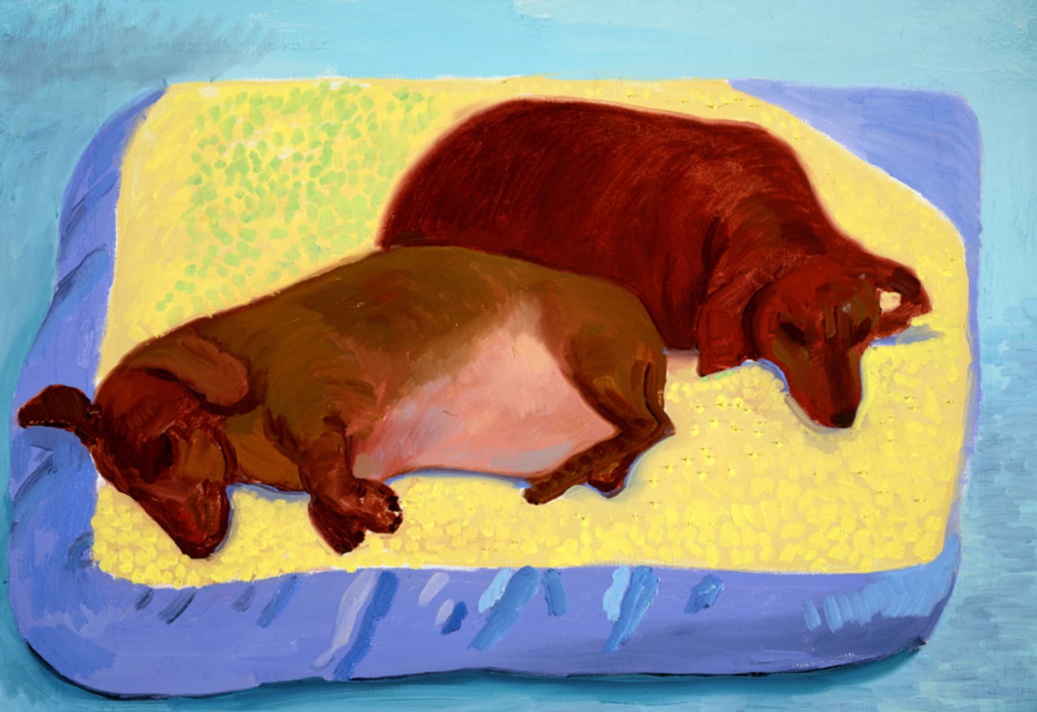David Hockney, Dog Painting 13, 1995