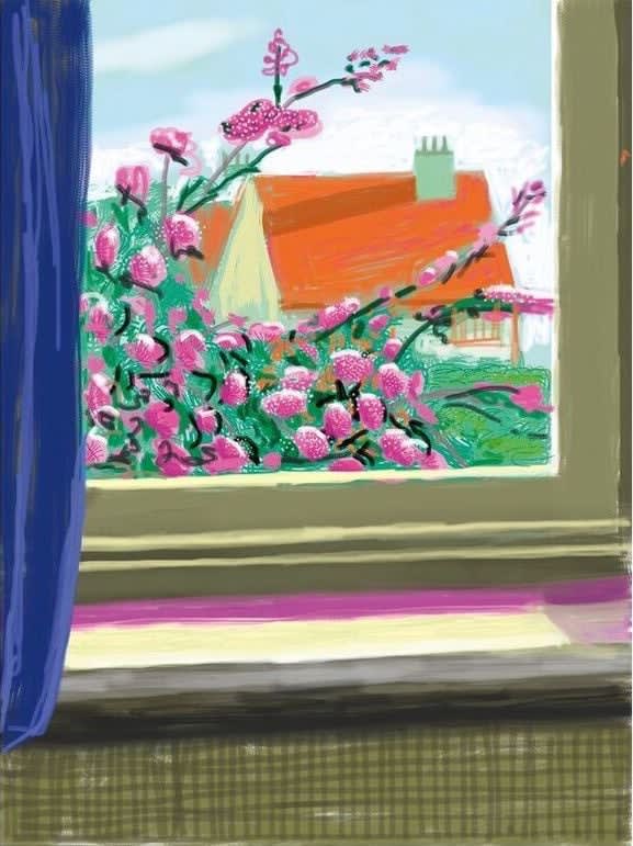 David Hockney, No. 778, 17th April, 2019, My Window, 2019