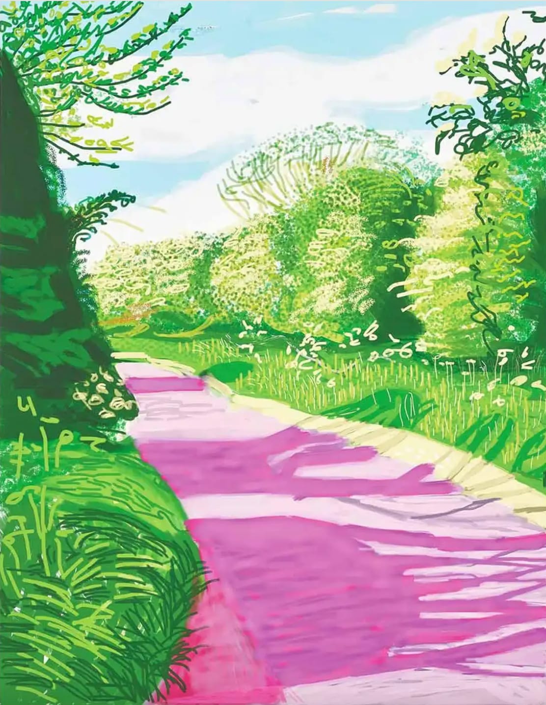 David Hockney, The Arrival of Spring in Woldgate, East Yorkshire, 31 May, No.2 2011, 2011